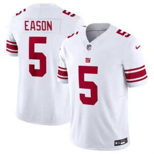 Men New York Giants #5 Jacob Eason White 2023 F.U.S.E. Vapor Untouchable Limited Football Stitched Jersey