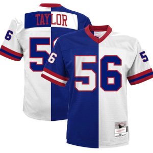 Men New York Giants #56 Lawrence Taylor Blue/White 1986 Split Vapor Untouchable Limited Stitched Jersey