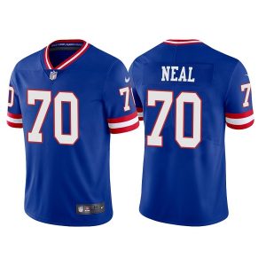 Men New York Giants #70 Evan Neal Royal Vapor Untouchable Limited Stitched Jersey