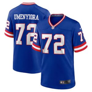 Men New York Giants #72 Osi Umenyiora Royal Stitched Game Jersey