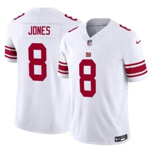 Men New York Giants #8 Daniel Jones White 2023 F.U.S.E. Vapor Untouchable Limited Stitched Jersey