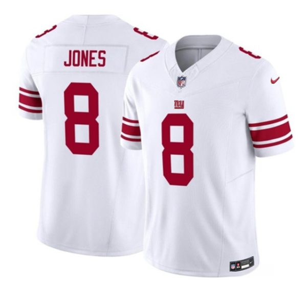 Men New York Giants #8 Daniel Jones White 2023 F.U.S.E. Vapor Untouchable Limited Stitched Jersey