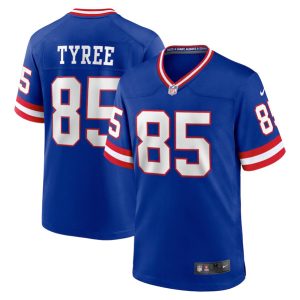 Men New York Giants #85 David Tyree Royal Stitched Game Jersey