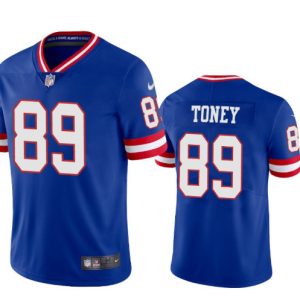 Men New York Giants #89 Kadarius Toney Royal Vapor Untouchable Classic Retired Player Stitched Jersey