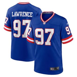 Men New York Giants #97 Dexter Lawrence Royal Stitched Game Jersey