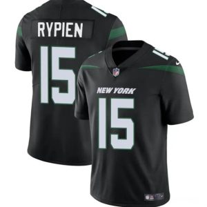 Men New York Jets #15 Brett Rypien Black Vapor Untouchable Limited Football Stitched Jersey