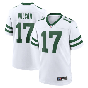 Men New York Jets #17 Garrett Wilson White Throwback Stitched Game Jersey