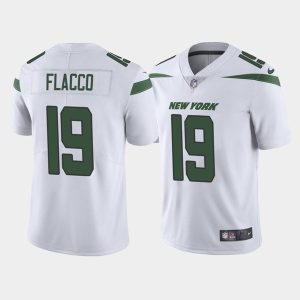 Men New York Jets #19 Joe Flacco White Vapor Limited Stitched Game Jersey