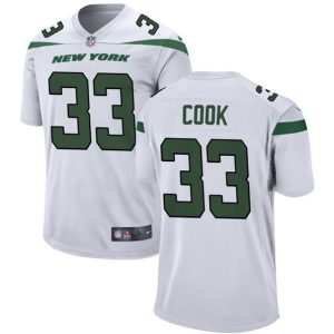 Men New York Jets #33 Dalvin Cook White Stitched Game Jersey