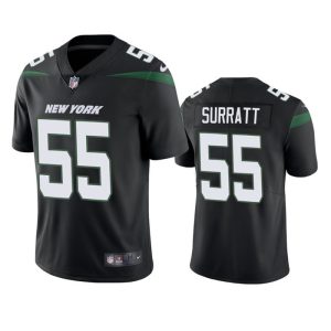 Men New York Jets #55 Chazz Surratt Black Vapor Untouchable Limited Stitched Jersey