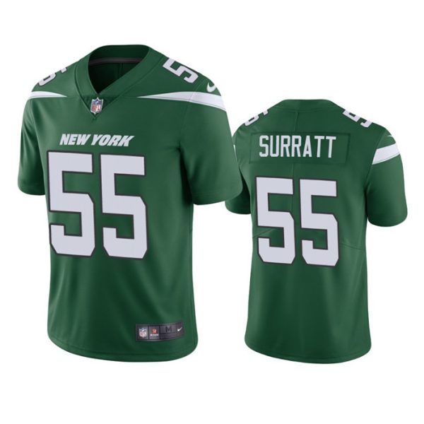 Men New York Jets #55 Chazz Surratt Green Vapor Untouchable Limited Stitched Jersey