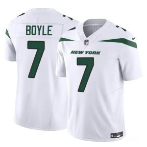 Men New York Jets #7 Tim Boyle 2023 F.U.S.E. White Vapor Untouchable Limited Stitched Jersey