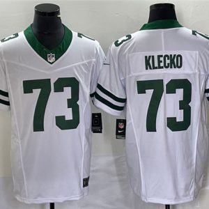 Men New York Jets #73 Joe Klecko White 2023 F.U.S.E. Vapor Limited Throwback Stitched Football Jersey