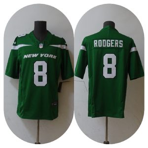 Men New York Jets #8 Aaron Rodgers 2023 F.U.S.E. Green Vapor Untouchable Limited Football Stitched Jersey