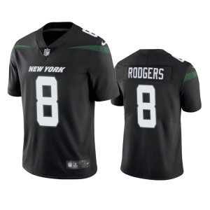 Men New York Jets #8 Aaron Rodgers Black Vapor Untouchable Limited Stitched Jersey