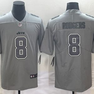 Men New York Jets #8 Aaron Rodgers Gray Vapor Untouchable Limited Stitched Jersey