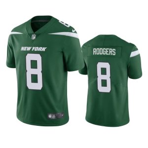 Men New York Jets #8 Aaron Rodgers Green Vapor Untouchable Limited Stitched Jersey