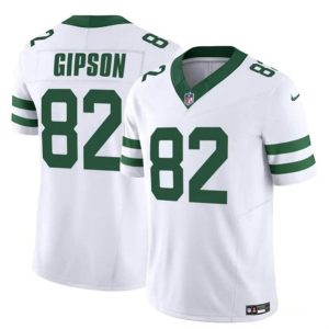 Men New York Jets #82 Xavier Gipson 2023 F.U.S.E. White Throwback Vapor Untouchable Limited Football Stitched Jersey