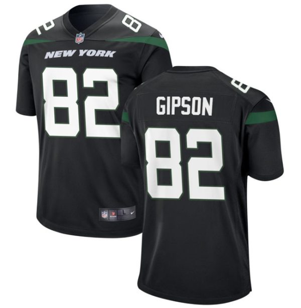 Men New York Jets #82 Xavier Gipson Black Football Stitched Jersey