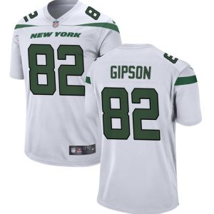 Men New York Jets #82 Xavier Gipson White Football Stitched Jersey