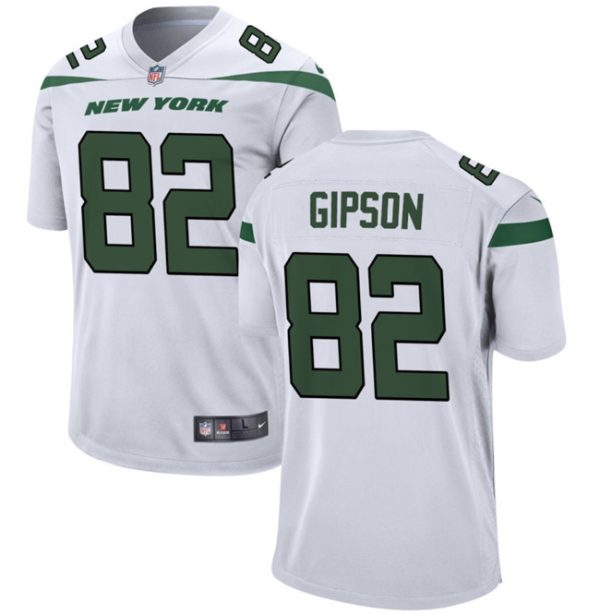 Men New York Jets #82 Xavier Gipson White Football Stitched Jersey