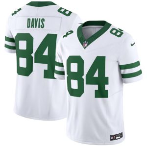 Men New York Jets #84 Corey Davis White 2023 F.U.S.E. Vapor Limited Throwback Stitched Football Jersey