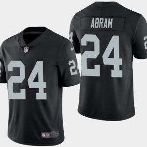 Men Oakland Raiders #24 Johnathan Abram Black Vapor Limited Stitched Jersey