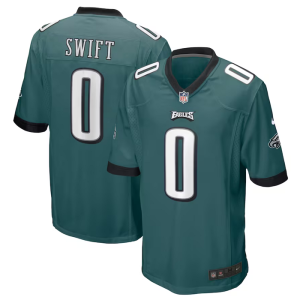 Men Philadelphia Eagles #0 D'Andre Swift Green 2023 Draft Stitched Game Jersey