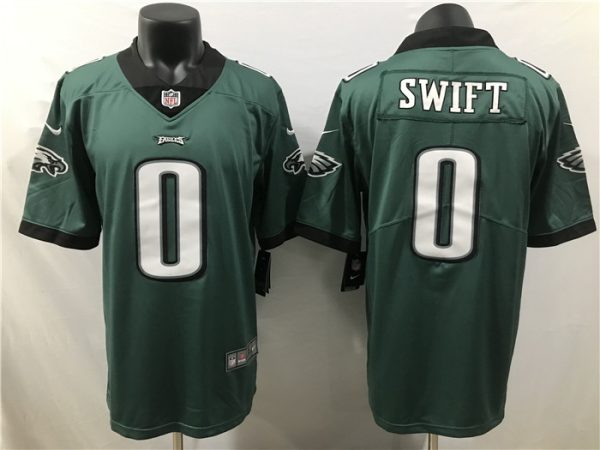 Men Philadelphia Eagles #0 D'Andre Swift Green 2023 Draft Vapor Limited Stitched Football Jersey