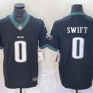 Men Philadelphia Eagles #0 D'Andre Swift White 2023 F.U.S.E. Vapor Untouchable Limited Football Stitched Jersey