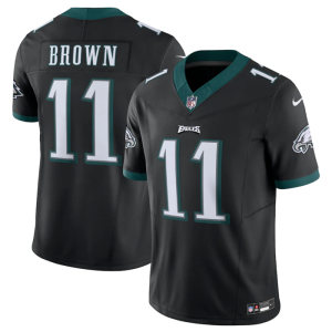 Men Philadelphia Eagles #11 A.J. Brown Black 2023 F.U.S.E. Vapor Untouchable Limited Stitched Football Jersey