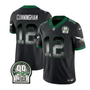 Men Philadelphia Eagles #12 Randall Cunningham Black 2023 F.U.S.E. Throwback Vapor Untouchable Limited Football Stitched Jersey