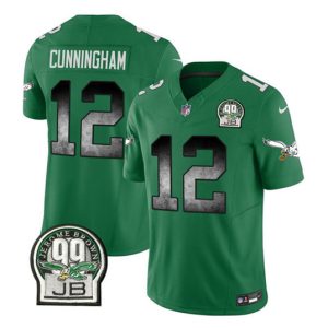 Men Philadelphia Eagles #12 Randall Cunningham Green 2023 F.U.S.E. Throwback Vapor Untouchable Limited Football Stitched Jersey