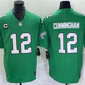 Men Philadelphia Eagles #12 Randall Cunningham Green 2023 F.U.S.E. With C Patch Vapor Untouchable Stitched Football Jersey