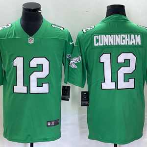 Men Philadelphia Eagles #12 Randall Cunningham Green Stitched Football Jersey