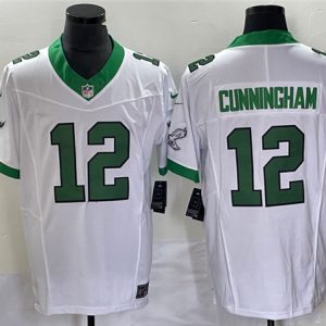 Men Philadelphia Eagles #12 Randall Cunningham White 2023 F.U.S.E. Vapor Untouchable Stitched Football Jersey