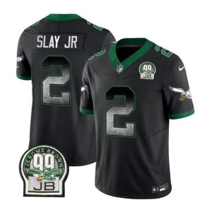 Men Philadelphia Eagles #2 Darius Slay JR Black 2023 F.U.S.E. Throwback Vapor Untouchable Limited Football Stitched Jersey