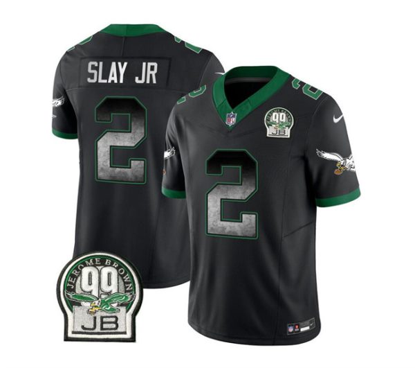 Men Philadelphia Eagles #2 Darius Slay JR Black 2023 F.U.S.E. Throwback Vapor Untouchable Limited Football Stitched Jersey