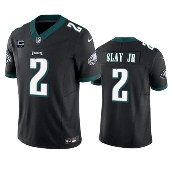 Men Philadelphia Eagles #2 Darius Slay JR Black 2023 F.U.S.E. With 2-Star C Patch Vapor Untouchable Limited Football Stitched Jersey