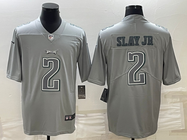 Men Philadelphia Eagles #2 Darius Slay JR Gray Atmosphere Fashion Stitched Jersey