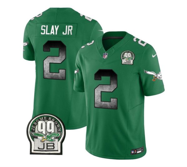 Men Philadelphia Eagles #2 Darius Slay JR Green 2023 F.U.S.E. Throwback Vapor Untouchable Limited Football Stitched Jersey