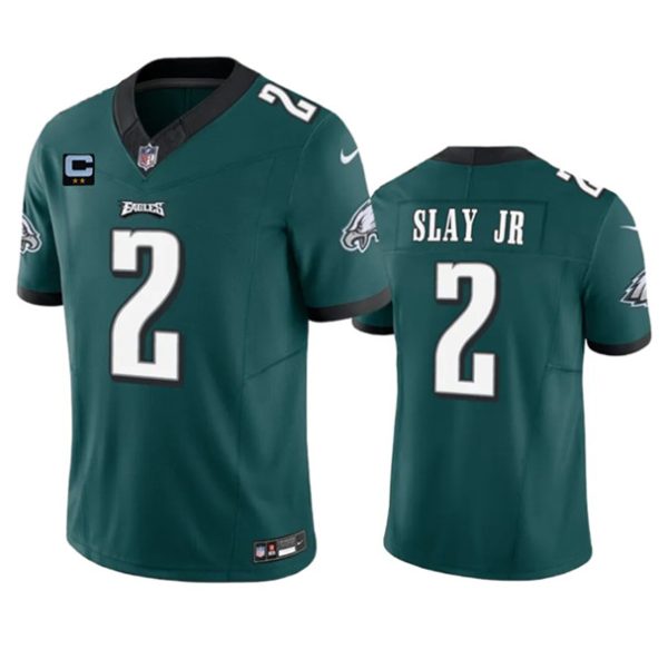 Men Philadelphia Eagles #2 Darius Slay JR Green 2023 F.U.S.E. With 2-Star C Patch Vapor Untouchable Limited Football Stitched Jersey