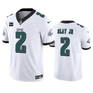 Men Philadelphia Eagles #2 Darius Slay JR White 2023 F.U.S.E. With 2-Star C Patch Vapor Untouchable Limited Football Stitched Jersey