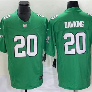 Men Philadelphia Eagles #20 Brian Dawkins Green 2023 F.U.S.E. Vapor Untouchable Stitched Football Jersey