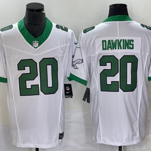 Men Philadelphia Eagles #20 Brian Dawkins White 2023 F.U.S.E. Vapor Untouchable Stitched Football Jersey