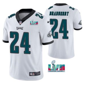 Men Philadelphia Eagles #24 James Bradberry White Super Bowl LVII Vapor Untouchable Limited Stitched Jersey