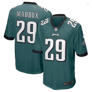 Men Philadelphia Eagles #29 Avonte Maddox Green Stitched Game Jersey