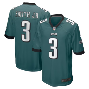 Men Philadelphia Eagles #3 Nolan Smith JR Green Stitched Game Jersey