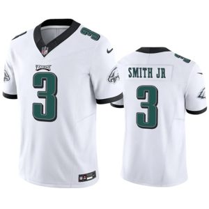 Men Philadelphia Eagles #3 Nolan Smith JR White 2023 F.U.S.E. Vapor Untouchable Football Stitched Jersey