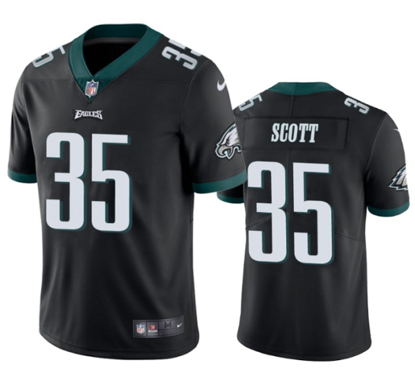 Men Philadelphia Eagles #35 Boston Scott Black Vapor Untouchable Limited Stitched Football Jersey